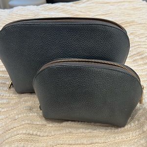 Cuyana Travel Case Set of 2 Anthracite Shimmer